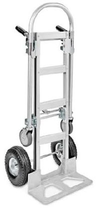 Picture of Convertible Hand Truck Uline 2 Wheels / 2 Casters Hand Truck 500 lbs. / Platform 800 lbs. Aluminum Push Handle AluminumH-1480