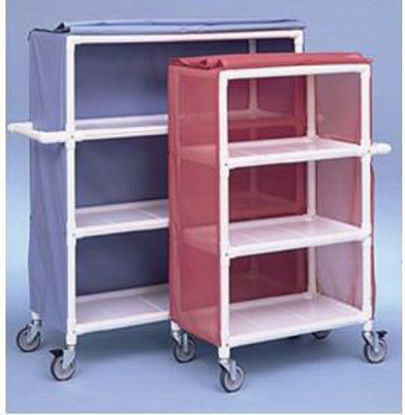 Picture of Linen Cart with Cover 3 Shelves PVC 4 Inch Casters500