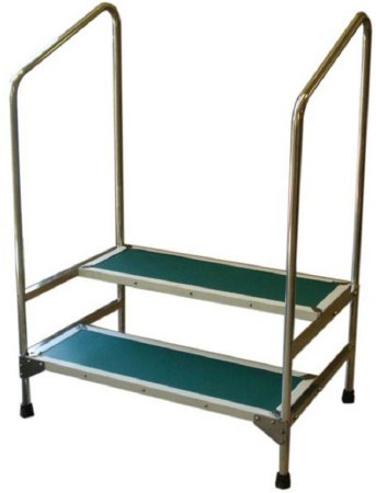 Picture of Step Stool with Handrail MRI 2-Steps Steel 8 Inch Step HeightMCDSS