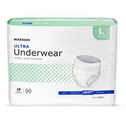 Picture of Unisex Adult Absorbent Underwear McKesson Ultra Pull On with Tear Away Seams Large Disposable Heavy AbsorbencyUWBLG