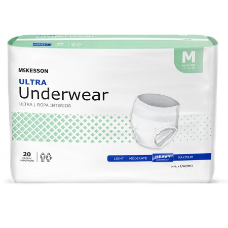Picture of Unisex Adult Absorbent Underwear McKesson Ultra Pull On with Tear Away Seams Medium Disposable Heavy AbsorbencyUWBMD