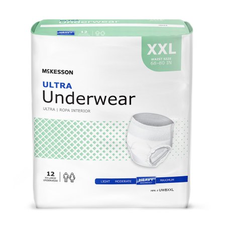 Picture of Unisex Adult Absorbent Underwear McKesson Ultra Pull On with Tear Away Seams 2X-Large Disposable Heavy AbsorbencyUWBXXL