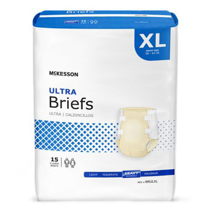 Picture of Unisex Adult Incontinence Brief McKesson Ultra X-Large Disposable Heavy AbsorbencyBRULXL