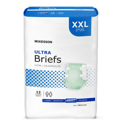 Picture of Unisex Adult Incontinence Brief McKesson Ultra 2X-Large Disposable Heavy AbsorbencyBRULXXL