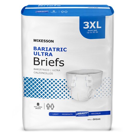 Picture of Unisex Adult Incontinence Brief McKesson Ultra Plus Bariatric 3X-Large Disposable Heavy AbsorbencyBRBAR