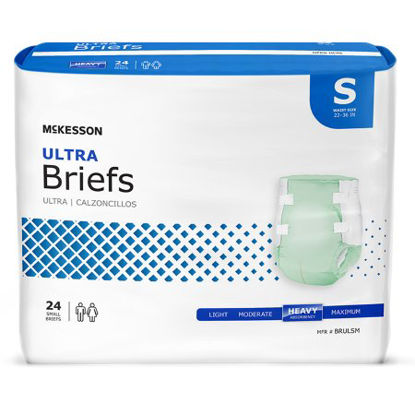 Picture of Unisex Adult Incontinence Brief McKesson Ultra Small Disposable Heavy AbsorbencyBRULSM