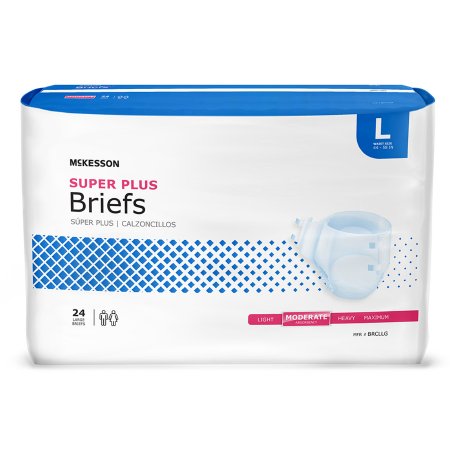 Picture of Unisex Adult Incontinence Brief McKesson Super Plus Large Disposable Moderate AbsorbencyBRCLLG