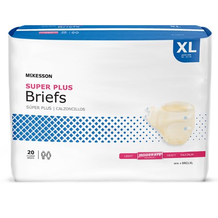 Picture of Unisex Adult Incontinence Brief McKesson Super Plus X-Large Disposable Moderate AbsorbencyBRCLXL