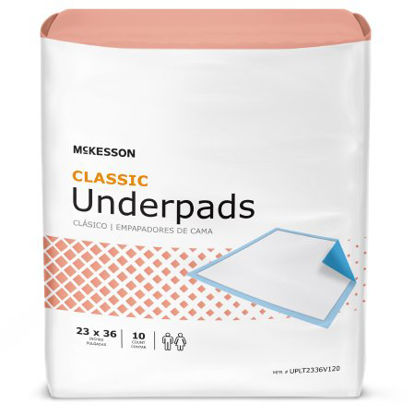 Picture of Underpad McKesson Classic 23 X 36 Inch Disposable Fluff / Polymer Light AbsorbencyUPLT2336V120