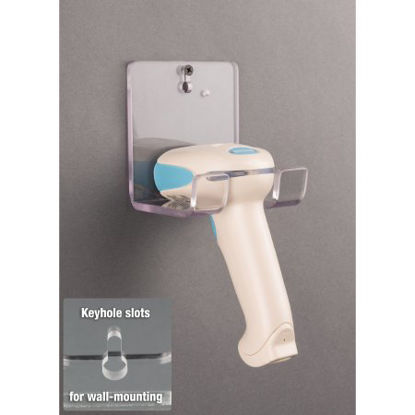 Picture of Barcode Scanner Holder Wall Mount, 1/4 Inch Thick, Clear For Holding Barcode ScannerBARCODE-W