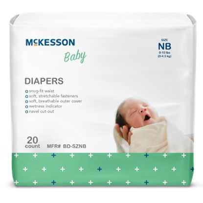 Picture of Unisex Baby Diaper McKesson Newborn Disposable Moderate AbsorbencyBD-SZNB
