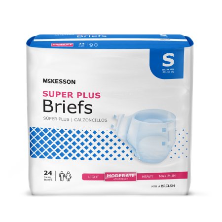 Picture of Unisex Adult Incontinence Brief McKesson Super Plus Small Disposable Moderate AbsorbencyBRCLSM