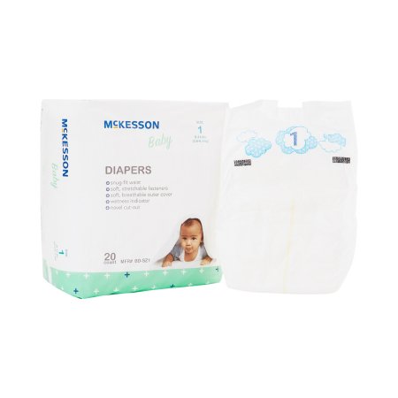 Picture of Unisex Baby Diaper McKesson Size 1 Disposable Moderate AbsorbencyBD-SZ1
