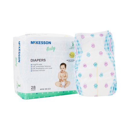 Picture of Unisex Baby Diaper McKesson Size 3 Disposable Moderate AbsorbencyBD-SZ3