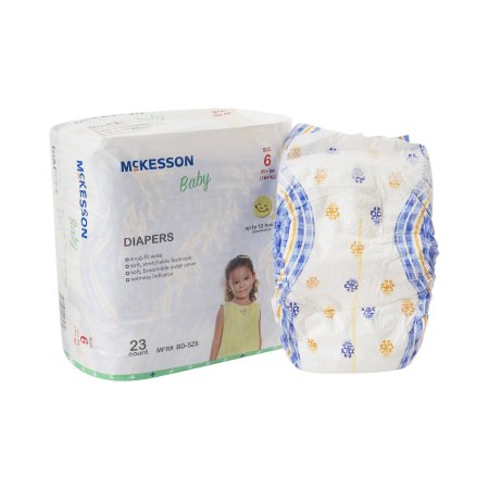 Picture of Unisex Baby Diaper McKesson Size 6 Disposable Moderate AbsorbencyBD-SZ6