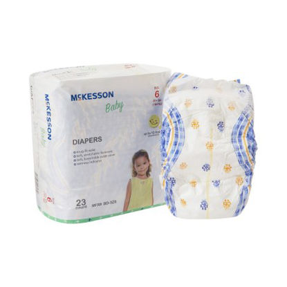 Picture of Unisex Baby Diaper McKesson Size 6 Disposable Moderate AbsorbencyBD-SZ6