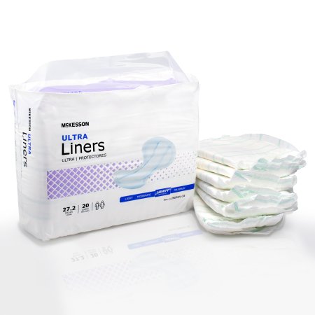 Picture of Incontinence Liner McKesson Ultra 27-1/5 Inch Length Heavy Absorbency Polymer Core One Size Fits Most Adult Unisex DisposableLINERHV-34