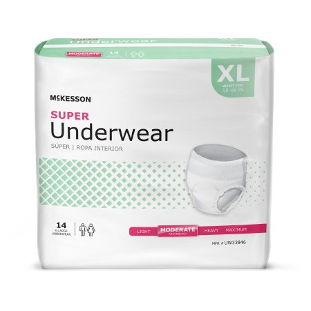 Picture of Unisex Adult Absorbent Underwear McKesson Pull On with Tear Away Seams X-Large Disposable Moderate AbsorbencyUW33846