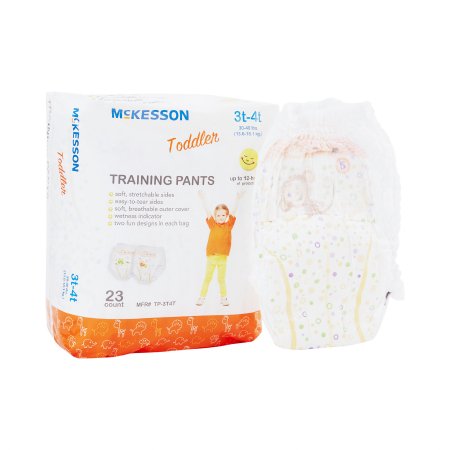 Picture of Unisex Toddler Training Pants McKesson Pull On with Tear Away Seams Size 3T to 4T Disposable Heavy AbsorbencyTP-3T4T
