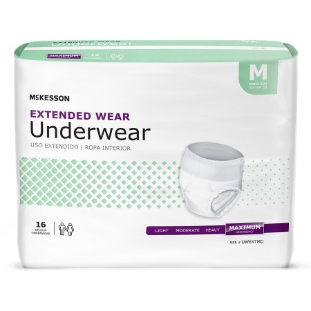 Picture of Unisex Adult Absorbent Underwear McKesson Pull On with Tear Away Seams Medium Disposable Heavy AbsorbencyUWEXTMD