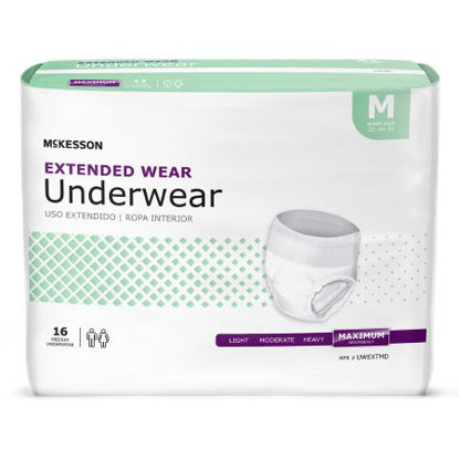 Picture of Unisex Adult Absorbent Underwear McKesson Pull On with Tear Away Seams Medium Disposable Heavy AbsorbencyUWEXTMD