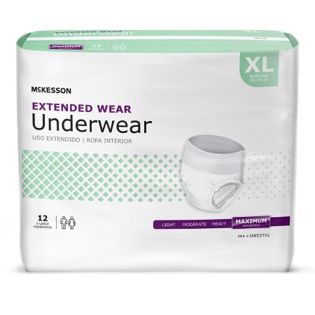 Picture of Unisex Adult Absorbent Underwear McKesson Pull On with Tear Away Seams X-Large Disposable Heavy AbsorbencyUWEXTXL
