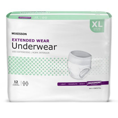 Picture of Unisex Adult Absorbent Underwear McKesson Pull On with Tear Away Seams X-Large Disposable Heavy AbsorbencyUWEXTXL