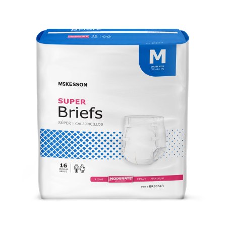 Picture of Unisex Adult Incontinence Brief McKesson Medium Disposable Moderate AbsorbencyBR30643