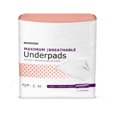 Picture of Underpad McKesson Ultimate Breathable 24 X 36 Inch Disposable Fluff / Polymer Heavy AbsorbencyUPMX2436