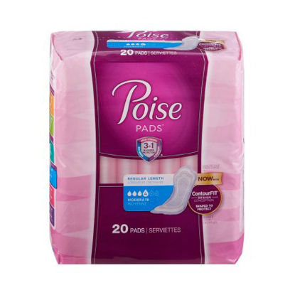 Picture of Bladder Control Pad Poise® 10.9 Inch Length Moderate Absorbency Polyacrylate Core Regular Adult Female Disposable19564