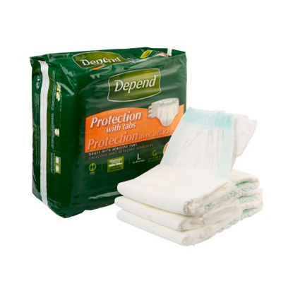Picture of Unisex Adult Incontinence Brief Depend® Large / X-Large Disposable Heavy Absorbency35458