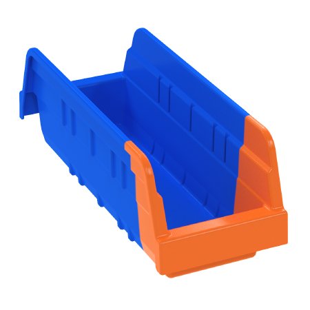 Picture of Kanban Bin Indicator® Blue / Orange Industrial Grade Polymers 4 X 4-1/4 X 11-5/8 Inch36442BLUE