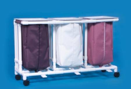 Picture of Triple Hamper with Bags Classic 4 Casters 39 gal.LH-23-ZF-MESH