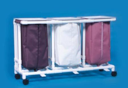 Picture of Triple Hamper with Bags Classic 4 Casters 39 gal.LH-23-ZF-MESH