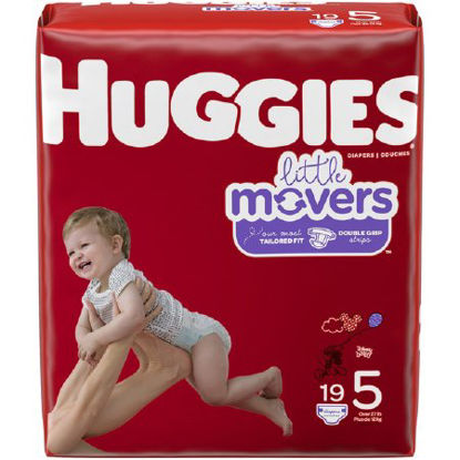 Picture of Unisex Baby Diaper Huggies® Little Movers Size 5 Disposable Moderate Absorbency49680