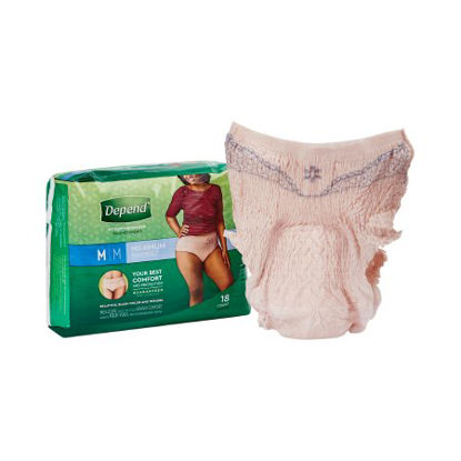 Picture of Female Adult Absorbent Underwear Depend® FIT-FLEX® Pull On with Tear Away Seams Medium Disposable Heavy Absorbency51704