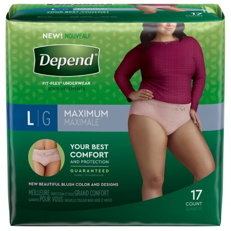 Picture of Female Adult Absorbent Underwear Depend® FIT-FLEX® Pull On with Tear Away Seams Large Disposable Heavy Absorbency51699