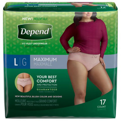 Picture of Female Adult Absorbent Underwear Depend® FIT-FLEX® Pull On with Tear Away Seams Large Disposable Heavy Absorbency51699