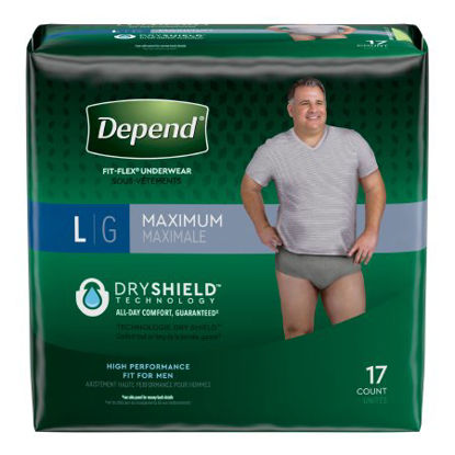 Picture of Male Adult Absorbent Underwear Depend® FIT-FLEX® Pull On with Tear Away Seams Large Disposable Heavy Absorbency47926