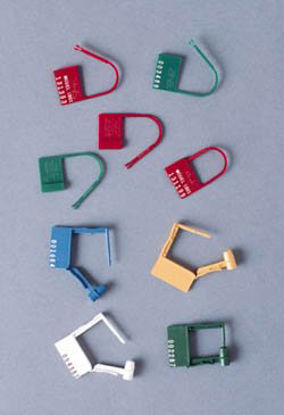 Picture of Padlock Seal RD Plastics Padlock Yellow PlasticR82