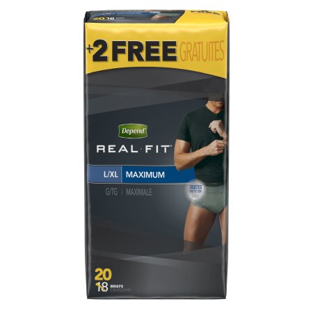 Picture of Male Adult Absorbent Underwear Depend® Real Fit® Pull On with Tear Away Seams Large / X-Large Disposable Heavy Absorbency50979