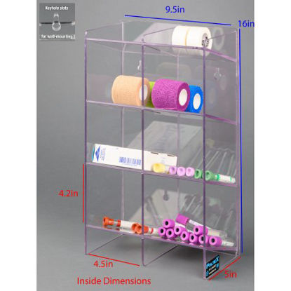 Picture of Phlebotomy Organizer Clear PETG Manual 2 Column CountertopPHLEB2