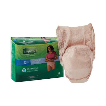 Picture of Female Adult Absorbent Underwear Depend® FIT-FLEX® Pull On with Tear Away Seams Small Disposable Heavy Absorbency47915