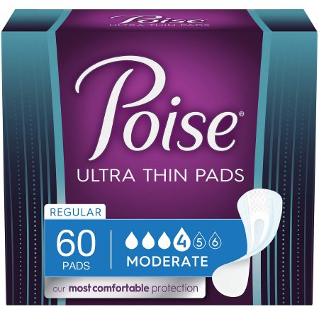 Picture of Bladder Control Pad Poise® Ultra Thin Moderate Absorbency Absorb-Loc® Core One Size Fits Most Adult Female Disposable51397