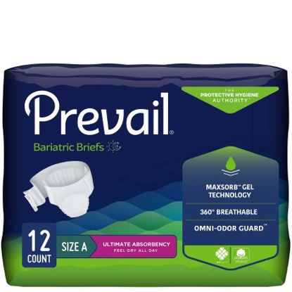 Picture of Unisex Adult Incontinence Brief Prevail® Bariatric A 2X-Large Disposable Heavy AbsorbencyPV-017