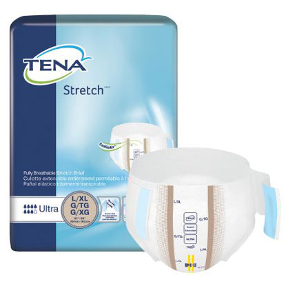 Picture of Unisex Adult Incontinence Brief TENA® Stretch™ Ultra Large / X-Large Disposable Moderate Absorbency67803