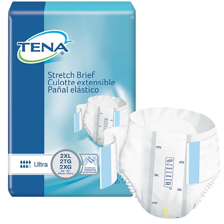 Picture of Unisex Adult Incontinence Brief TENA® Stretch™ Ultra 2X-Large Disposable Moderate Absorbency61390