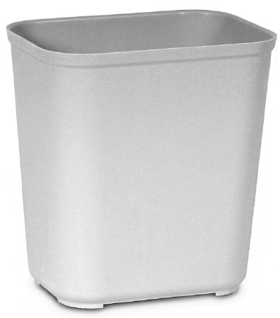 Picture of Fire-Resistant Trash Can Rubbermaid® 28 Quart Rectangular Gray Thermoset Polyester Open TopFG254300GRAY