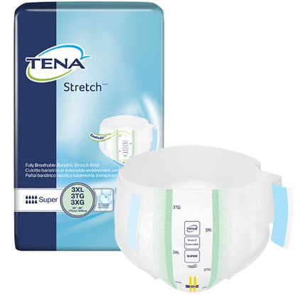 Picture of Unisex Adult Incontinence Brief TENA® Stretch™ Super Pull On 3X-Large Disposable Heavy Absorbency61391