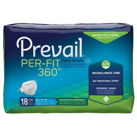 Picture of Unisex Adult Incontinence Brief Prevail® Per-Fit 360°™ Large Disposable Heavy AbsorbencyPFNG-013
